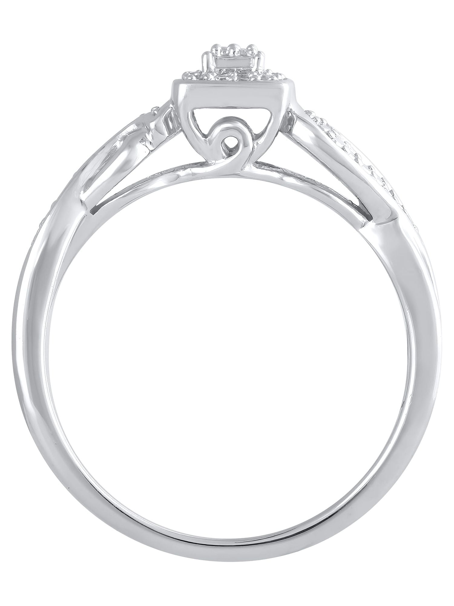 1/20 Carat T.W. (I3 clarity, I-J color) Hold My Hand Diamond Promise Ring in Sterling Silver, Size 4