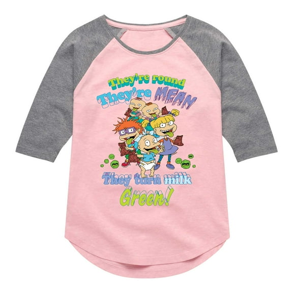 Rugrats - Reptar Bar - Toddler And Youth Girls Raglan Graphic T-Shirt
