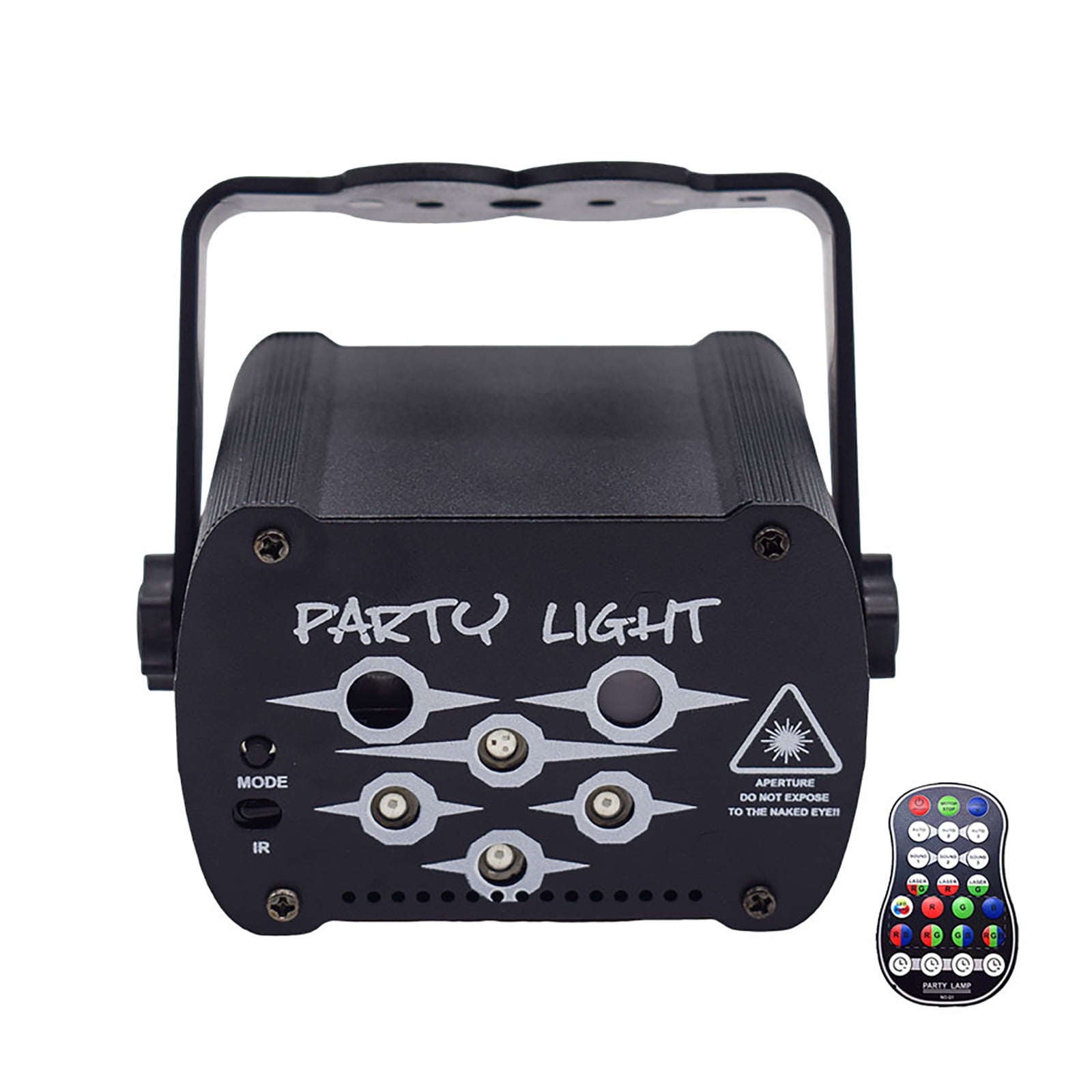 lulshou Party Projection Lamp Stage Light Multiple Projection Patterns Mini LED Color Projection Light Sound Control Remote Control RGB Full Color Portable Installation