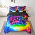 thumbnail image 2 of Castle Fairy Children Ombre Gamer Bedding Comforter Set,Rainbow Gradient King Bedding Sets, 2 of 8