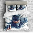 thumbnail image 2 of REALIN Japanese Culture Martial Arts Ninja Bedding Ninja Assassin Duvet Cover Set Girl Boy Kids Bed Sets 3/4PCS Quilt Covers/Sheets/Pillow Shams,Twin/Full/Queen/King, 2 of 6