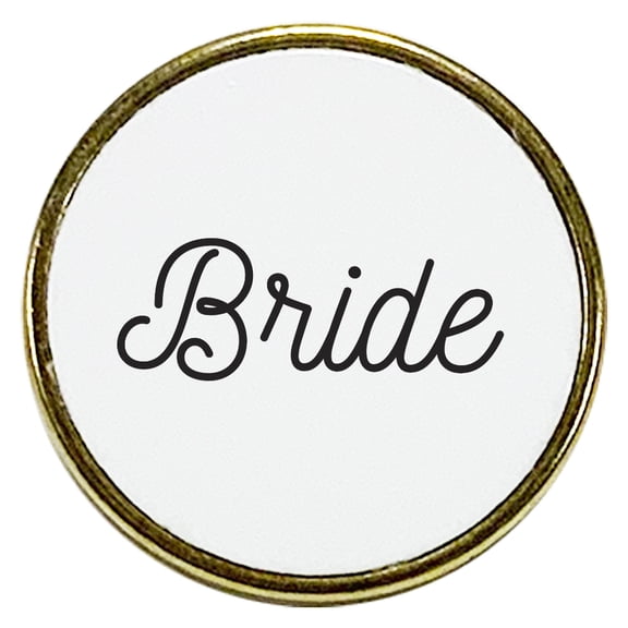 Koyal Wholesale Bride Enamel Lapel Pin, Wedding Party Button Pins for Bridal Shower, 1-Piece