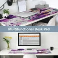 thumbnail image 6 of Leather Keyboard and Mouse Desk Mat Office Desk Accessories Protective Office Desk Decor Desk Pad Mat for Gaming, Work from Home, Office Purple Butterfly 23.6" x 47.2", 6 of 9