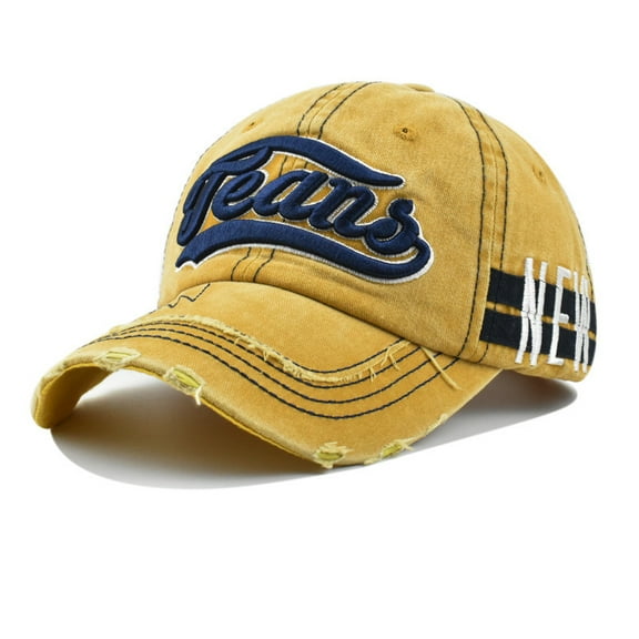 New Hand-Washed Vintage Cotton Hat for Men and Women with Letter Embroidery Baseball Cap Outdoor Casual Fashion Trendy Duckbill Cap