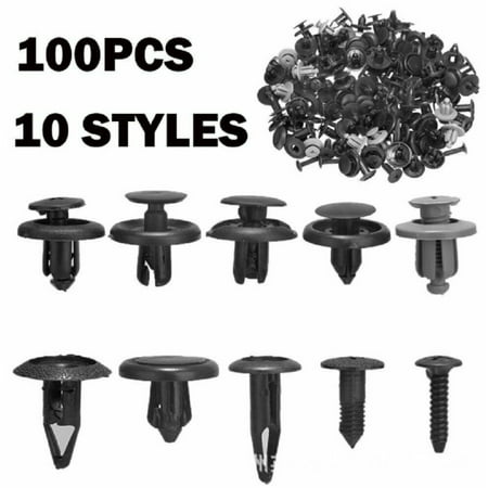 

100x Trunk Screw Rivets Set Car Bumper Fender For Auto Plastic Fastener Clips US