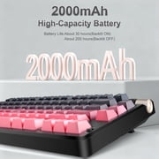 75% Wireless Mechanical Keyboard, 3-Mode BT5.0/2.4GHz/USB-C Hot Swappable Custom Keyboard with Knob, Mechanical Gaming Keyboards with RGB Backlit for PC/Tablet/PS/Xbox, Black