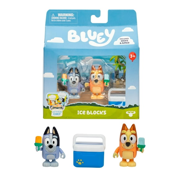 Set de juego Toy Figure Bluey Let's Play Chef, paquete de 2 para niños de 3 a 5 años