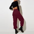 thumbnail image 6 of Resicozy Petite Sweatpants for Women Trendy Elastic Waist Bottom Lounge Pant Lightweight Baggy Joggers With Pocket Wine 2XL, 6 of 6