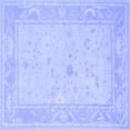thumbnail image 1 of Ahgly Company Machine Washable Indoor Square Oriental Blue Traditional Area Rugs, 5' Square, 1 of 4