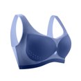 thumbnail image 3 of Dwellite Seamless Bra for Women Breathable Liftup Bra Lightly Sports Bra Underwear Blue 38, 3 of 5
