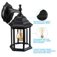 thumbnail image 5 of LEONLITE Dusk-to-Dawn Outdoor Wall Lantern, Wet Location Wall Sconce Clear Glass Shade Light Fixtures, Matte Black, 5 of 7