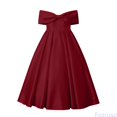 thumbnail image 2 of Fozruso Girls' Dresses Girls Formal Off Shoulder Bow Dress Maxi Gown Wedding Party Satin Dress For Kids,14-15 Years, 2 of 6