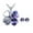 Purple, variant on Wrapables® Gold Plated Crystal Heart Shaped Four Leaf Clover Pendant Necklace and Stud Earrings Jewelry Set, Royal Blue