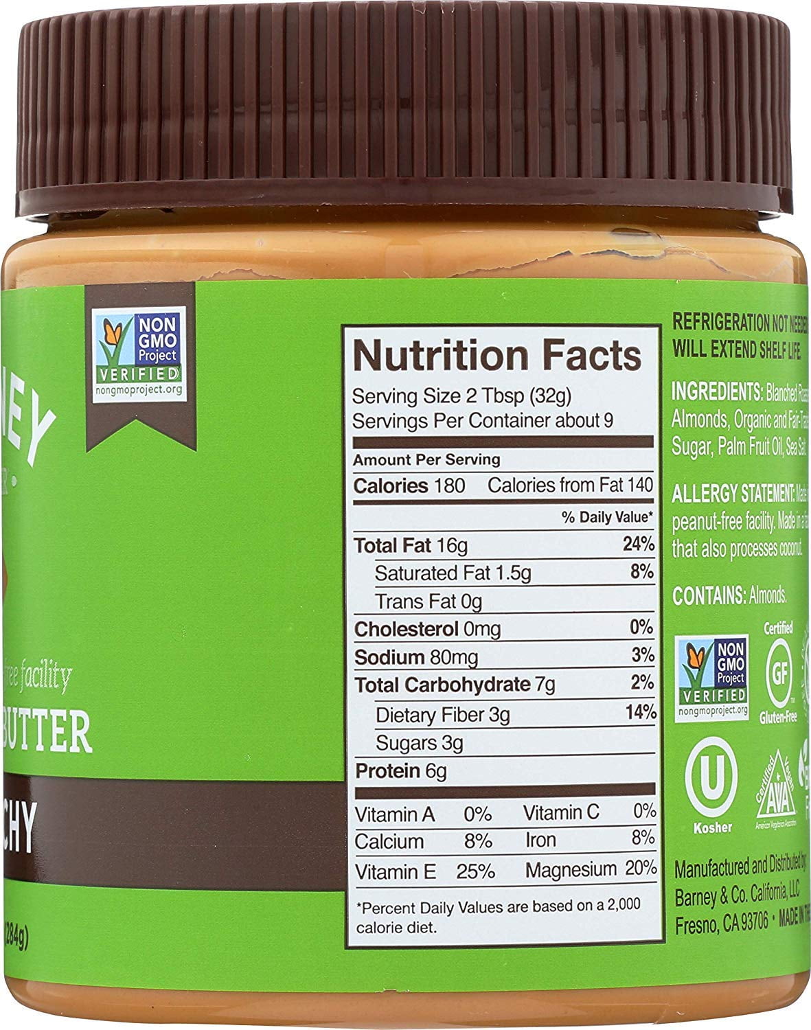 (6 pack) Barney Butter Crunchy - 10 oz.