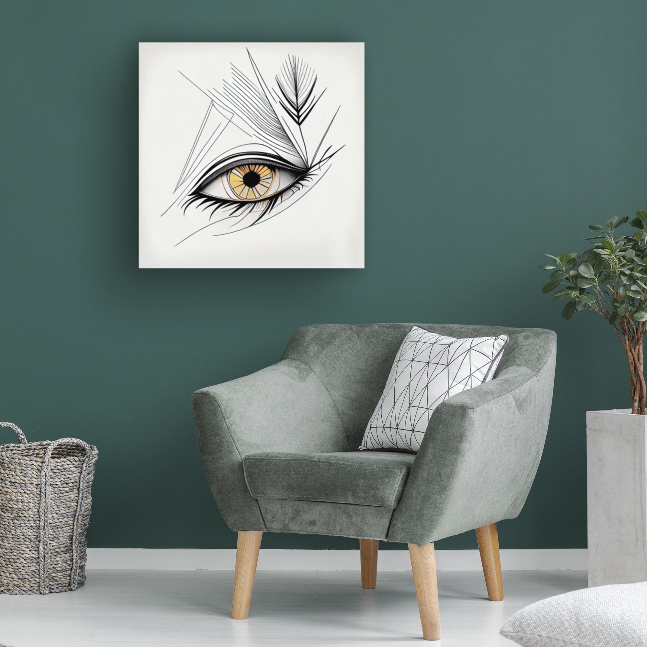 Canvas Wall Art - Sasha 'Inside Vision II' Wall Art for Living Room, Bedroom, or Office Décor by Trademark Fine Art - 24 x 24 Inches