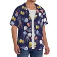 thumbnail image 2 of Goofa Colorful Jellyfish Printed Men's Casual Short-sleeved Shirt,Lightweight Breathable Button-down,Summer Casual men's top,Versatile Fashion shirt-Medium, 2 of 7