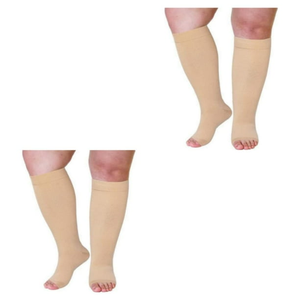 Calcetines de compresión Sonducket 2 pares Color de piel multicolor hasta la rodilla