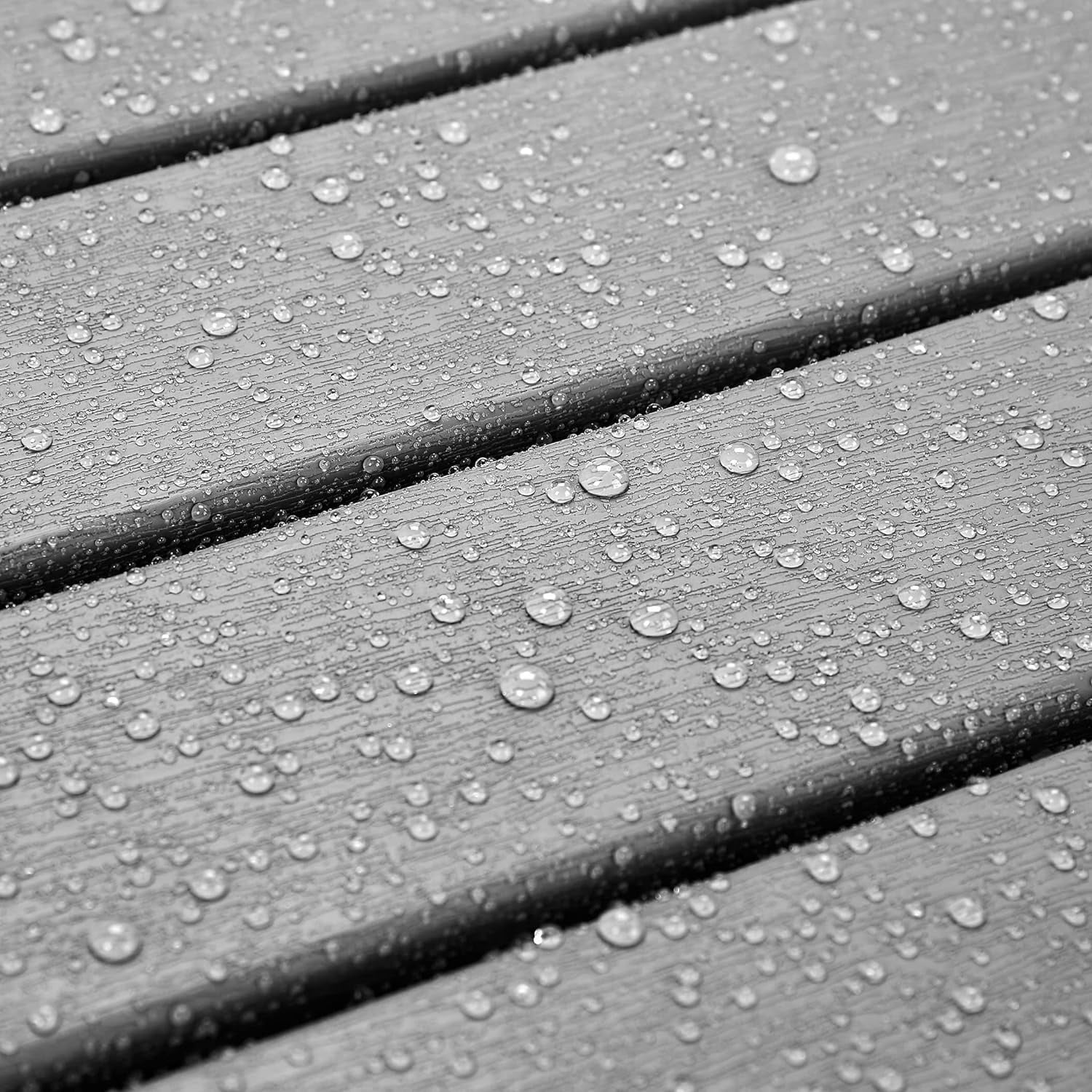 Miniyam Interlocking Deck Tiles, 44 Packs 11.8"x11.8" Waterproof Patio Floor Decking Tiles for Porch Poolside Balcony Backyard, All Weather Use, Gray(Diagonal line)