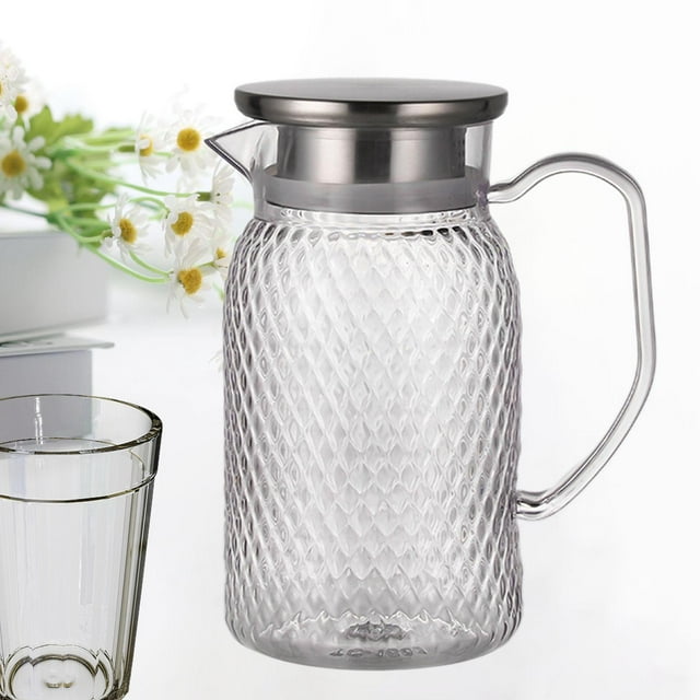 Jarra fría y caliente para jugo, jarra de agua para bebidas de PC, jarra de agua resistente al calor para el hogar y tapa, boquilla para café, jarra tapa de