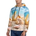 thumbnail image 2 of Bingfone Beach Starfish Shell Men'S Drawstring Hoodie Long Sleeve Pocket Sweatshirts-Large, 2 of 9