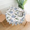 thumbnail image 3 of Merry Christmas Tablecloth Xmas Round Tablecloth 60 Inch Holiday Washable Table Cloth Cover for Farmhouse Outdoor Picnic Home Kitchen Party Decor, 3 of 6