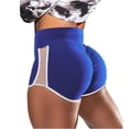 thumbnail image 4 of Becikitc Women's Ruched Waist Yoga Shorts Breathable Polyester Blend High-Waist Booty Workout Pants, 1 Pack, 4 of 6