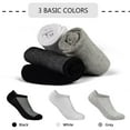thumbnail image 7 of SkiBeaut Mens No Show Socks Low Cut Ankle Athletic Socks with Cushion Cotton Invisible Liner Socks 8 Pack, 7 of 7