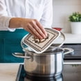 thumbnail image 4 of Farmhouse Pot Holders for Kitchen Heatproof Potholder, 2 Pack Country Star Berry Plaid Lodge Grey Brown Hot Pads Multipurpose Oven Pads Cloth Potholders Trivet for Cooking and Baking, 4 of 8