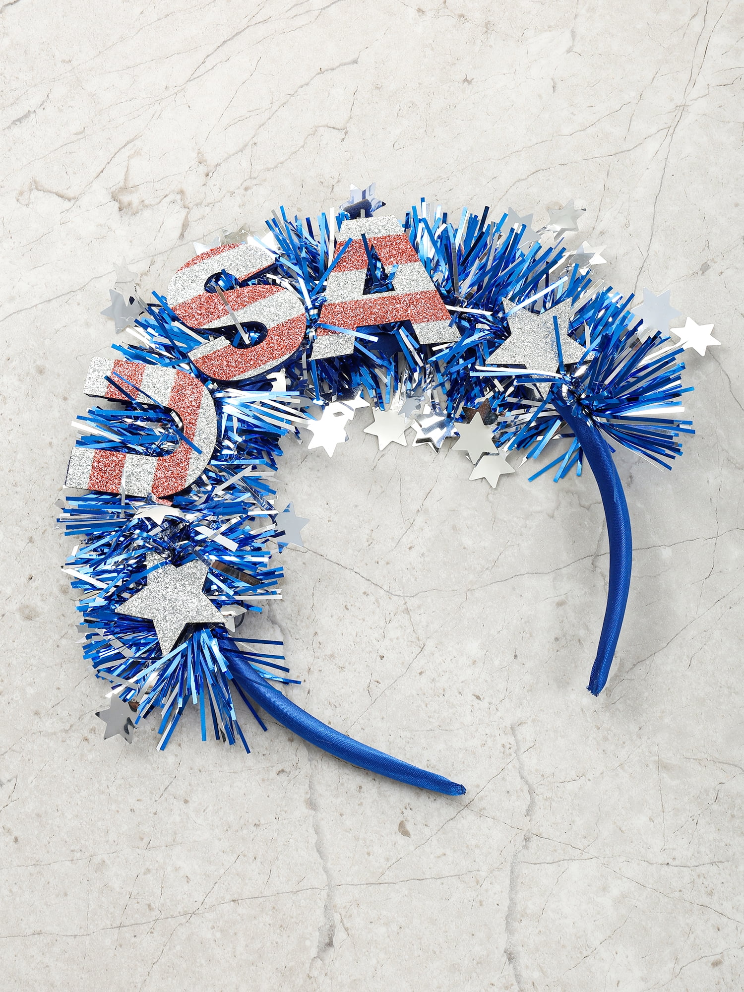 Way to Celebrate Americana "USA" Tinsel Headband, 1 Piece