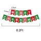 thumbnail image 2 of Red Green Merry Christmas Banner Decorations - Home Office Party Fireplace Mantle Farmhouse Decor (16*12cm), 2 of 5