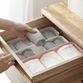 thumbnail image 4 of Calcetín de almacenamiento de ropa interior, organizador de cajones para sujetadores, ropa interior, calcetines, corbatas, bufandas, rosa claro, albaricoque, 2 piezas Feliz Sencillez, 4 of 4