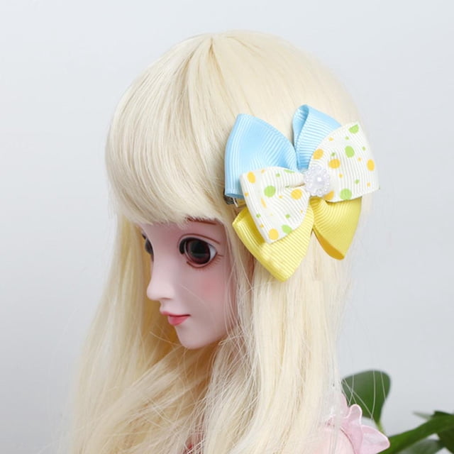 Horquilla de cabellero de Bowknot de Manera para Dolls Cosméticos Hugo Doll bowknot horquilla