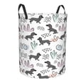 thumbnail image 2 of Daiia Dachshund Dog Puppy Round Laundry Basket with Handles Thickened Waterproof Circular hamper,Dirty Clothes Storage Basket for Bedroom,Bathroom,College Dorm-Medium, 2 of 8