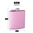 thumbnail image 2 of Hip Flask Holding 6 oz - Top Shelf Pearlized Pink Pocket Size - Stainless Steel, Heavy Gauge, Rustproof, Screw-On Cap - Gift Box, 2 of 2
