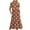 Brown summer dresses, variant on pimelu Dresses for Women Cocktail Dresses for Women Pleated Swing Loose Pocket A Line Beach Long Dress Summer Casual Dot Print Short Sleeve Crewneck Women Maxi Sundresses