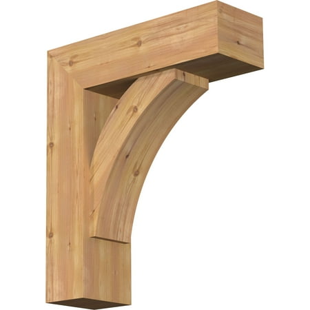 

Ekena Millwork 7 1/2 W x 24 D x 28 H Thorton Block Smooth Bracket w/ Offset Brace Western Red Cedar
