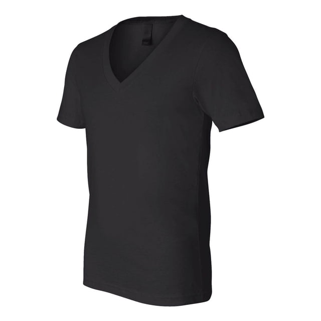 Camiseta unisex con cuello en V Canvas Negro X-Small Camiseta de manga corta