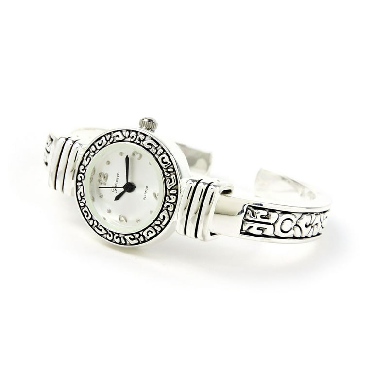 アクセサリー silver rose design bangle watch Top Plaza Women Ladies Casual Luxury Gold Silver Rose Gold