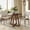 Light Gray, variant on Modern Dining Chairs Set 2 Solid Wood Backrest Upholstered Pu Leather Dining Chairs
