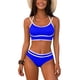 thumbnail image 1 of Traje de baño tankini de cintura alta dividido para mujer, color sólido, conservador y moderno, traje de baño de dos piezas para mujer, trajes de baño tankini para mujer, traje de baño de 2 piezas par, 1 of 7