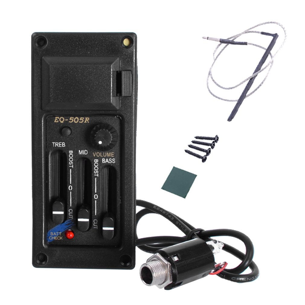 Guitar Pickup 3 Bands EQ Equalizer Guitar Preamp Equalizer Piezo For