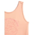 thumbnail image 3 of Wonder Nation Little Girls' Graphic Tank Top with Scalloped Trim, Sizes 4-10, 3 of 3