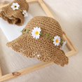 thumbnail image 6 of Kids Sun Hat Wide Brim Beach Hat Beach Hats for Backpacking, Outdoor, Party, Summer, Birthday Gifts Orange, 6 of 7