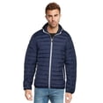thumbnail image 1 of 9 Crowns Men's Vinton Puffer Zip Up Hooded Jacket (XX-Large, Dark Navy), 1 of 2