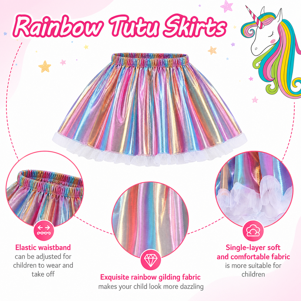 VETPW Unicorn Costume with Tutu, Wings & Headband photo 6