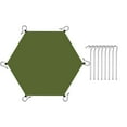 thumbnail image 1 of Estera de playa con huella de carpa impermeable, estera de piso para carpa para senderismo al aire libre, picnic con 6 estacas para carpa, 1 of 8
