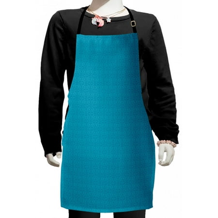 

Abstract Kids Apron Illustration of Hand Drawn Curving Streaks and Geometric Shapes in Monotone Boys Girls Apron Bib with Adjustable Ties for Cooking Baking Painting Sea Blue and Blue by Ambesonne