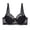 Black, variant on Women's Lace Mesh Bra With Exquisite Embroidery Sheer 3/4 Cup Push up Bra with Adjustable Straps
