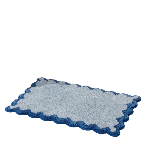 Bath Mat Non Slip, Quick Dry Bath Rug Absorbent Soft Plush Microfiber Rug for Bathroom Kitchen Bedroom Floor Carpet (Blue)