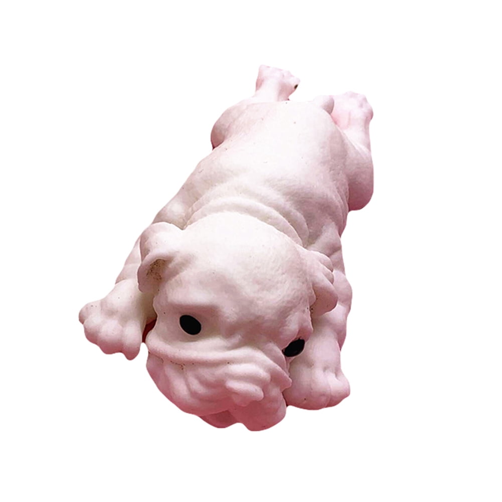 JunDanmall Realistic Silicone Bulldog Soft Animal Stress Relieve ...